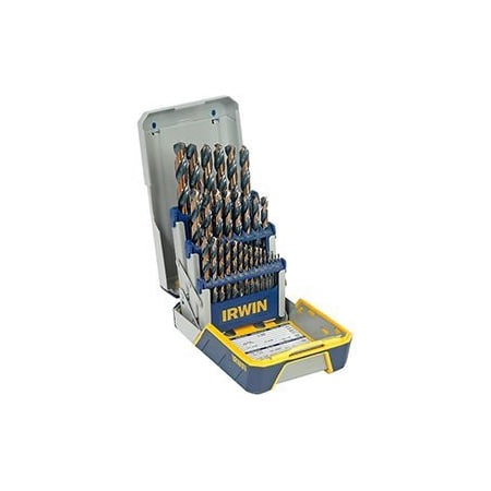 Irwin 29 Pc. Drill Bit Industrial Set Case, Black and Gold Oxide 3018005